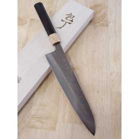 Cuchillo de cocinero japonés gyuto- TAKESHI SAJI - Acero VG-10 Damasco - Color - Tamaño: 24cm