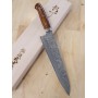 Cuchillo Japonés Chef Gyuto - TAKESHI SAJI - Acero Damasco R2 - Black Finish - Tam: 18/21/24cm