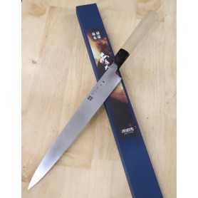 Cuchillo japonés yanagiba MIZUNO TANRENJO Minamoto Akitada Aoko Tamaño: 27cm