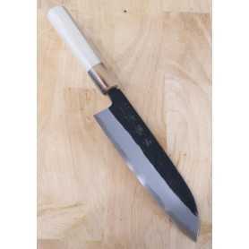 Cuchillo japonés Santoku - SUISIN - Serie negra de Kenji Togashi - Shirogami2 - Tamaño:18cm