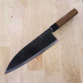 Cuchillo japonés Deba hecho a mano - TAKEDA HAMONO - Acero Super Azul - Tamaño: 24cm