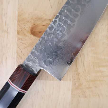 Cuchillo Japonés de Damasco Tsuchime Santoku de 18cm #HKR-TDSA-180
