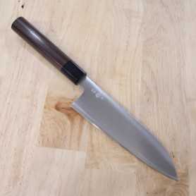 Cuchillo japonés multiusos Santoku TAKADA NO HAMONO Ginsan Stainless Tamaño:18cm