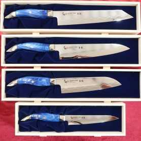 Juego de cuchillos japoneses ZANMAI SEIRYU edición limitada - Petty / santoku /gyuto / kiritsuke gyuto