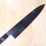 Cuchillo de Chef Japonés Wagyuto - KAGEKIYO - Serie Urushi Kuroro - Acero Azul Carbono Negro Damasco No.1 - Tamaño: 21/24cm