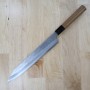 Cuchillo japonés Kiritsuke Sujihiki Slicer - NIGARA - Migaki Tsuchime SG2 - Tamaño: 25.5cm