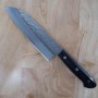 Cuchillo japonés santoku MIURA Mango ginsan inoxidable Morado Tamaño:16.5/18cm