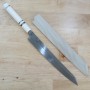 Cuchillo japonés kengata yanagiba MIURA OBIDAMA Honyaki blanco Tamaño:27cm