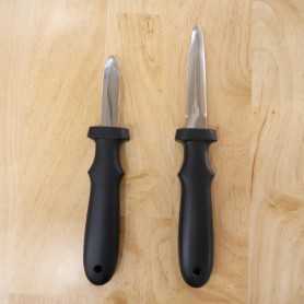 Cuchillo para pelar ostras - Acero inoxidable - Mango de plástico - Tamaño:7/9.5cm
