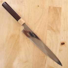 Cuchillo japonés sujibiki - TAKESHI SAJI - Acero inoxidable VG-10 Damasco - Color - Tamaño: 27cm