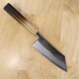 Cuchillo japonés kiritsuke deba MIYAZAKI KAJIYA Acero azul Mango de roble Tamaño:15cm