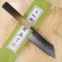 Cuchillo japonés kiritsuke deba MIYAZAKI KAJIYA Acero azul Mango de roble Tamaño:15cm