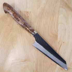 Japanese honesuki knife - NIGARA - SG2 stainless steel - Kurouchi tsutime - Maple custom handle Size:15cm