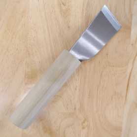 Cuchillo Japonés de Cuero Plano HIDETSUGU Carbono Tamaño:36mm