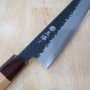 Cuchillo gyuto japonés - MIURA - Aogami Super - Black Finish - Mango Zelkova - Tamaño: 21cm