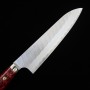 Cuchillo japonés - chef gyuto NIGARA - Migaki Tsuchime - Mango personalizado - SG2 - Tamaño: 21cm