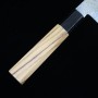 Cuchillo japonés Bunka - MIURA - VG-10 Damasco negro - mango de teca - Tamaño:18cm