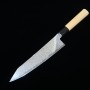 【OUTLET】Cuchillo japonés Kiritsuke Gyuto Chef - MIURA - VG-10 Damasco negro - mango de teca - Tamaño:21cm.