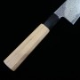 【OUTLET】Cuchillo japonés Kiritsuke Gyuto Chef - MIURA - VG-10 Damasco negro - mango de teca - Tamaño:21cm.