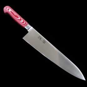 Cuchillo de Chef Japonés Gyuto - SUISIN - Suecia Inox - Micarta Roja Premium - Tamaños: 21 / 24cm