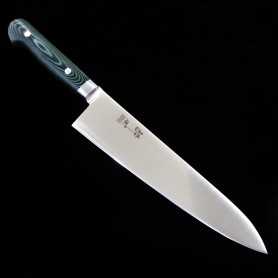 Cuchillo de Chef Japonés Gyuto - SUISIN - Suecia Inox - Micarta Verde Premium - Tamaños: 21 / 24cm