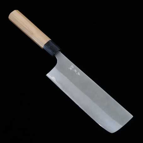 Cuchillo japonés nakiri - YOSHIMI KATO - Serie Aogami super Nashiji - Tamaño:16cm