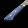 Cuchillo japonés santoku - MIURA - Azul carbón 2 - Nashiji - Mango azul - Tamaño:19.5cm