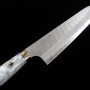 Cuchillo japonés - chef gyuto NIGARA - Migaki Tsuchime - Mango personalizado - SG2 - Tamaño: 24cm