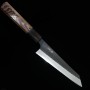 Cuchillo japonés honesuki - NIGARA - Acero inoxidable SG2 - Kurouchi tsuchime - Mango de madera Wenge - Tamaño:17cm
