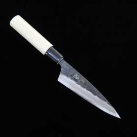 Cuchillo japonés sabaki MIURA Kurouchi Acero al carbono azul 2 Tamaño:12cm