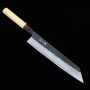 Cuchillo japonés kiritsuke gyuto - MIURA - Aogami Super - Acabado Negro - Mango Zelkova - Tamaño: 24cm
