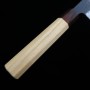 Cuchillo japonés kiritsuke gyuto - MIURA - Aogami Super - Acabado Negro - Mango Zelkova - Tamaño: 24cm