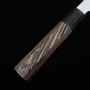Cuchillo japonés kiritsuke gyuto - NIGARA - Acero inoxidable Vg10 - Tsuchime Damasco - mango wengué - Tamaño:24cm