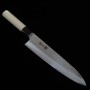 Cuchillo japonés de chef gyuto MIURA Acero inoxidable AUS8 damasco Tamaño:21cm