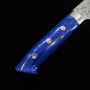 Cuchillo japonés de chef gyuto- TAKESHI SAJI - Acero inoxidable VG-10 Damasco - Color -azul acrílico- Tamaño:21/24cm