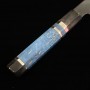 Cuchillo Japonés Gyuto - KAGEKIYO - Acero Azul No.1 Damasco - Mango Personalizado - Tamaño: 24cm