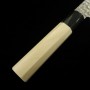 Cuchillo japonés Nakiri MIURA Acero inoxidable Tsuchime damasco Tamaño:16cm