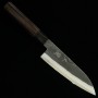 Cuchillo japonés santoku - MIURA - Aogami Super - palisandro - Tamaño: 16.5cm