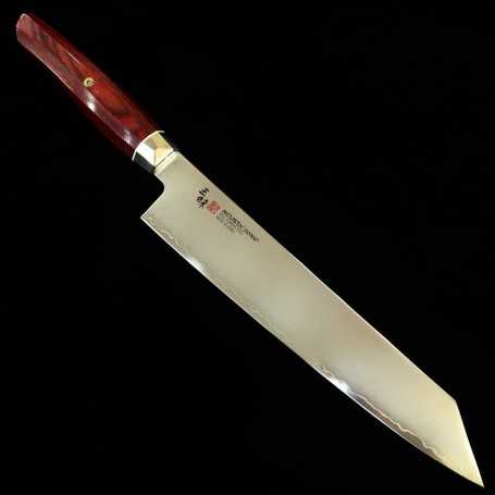 Cuchillo Japonés Kiritsuke - ZANMAI - Serie Revolution - Mango Decagonal - Red Pakka Wood - Acero SPG2 - Tam: 23cm