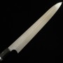 Cuchillo japonés Honyaki Yanagiba - NIGARA - Acero blanco no.1 - Mango de ébano - Tamaño:30cm