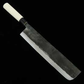 Cuchillo Nakiri grande - Acabado negro - Afilado Hama - SK-5 - 300mm