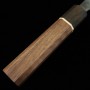 Cuchillo japonés Nakiri - Narukami - MIURA - Damscus Acero blanco no.2 - Acabado negro - Tamaño: 16.5cm