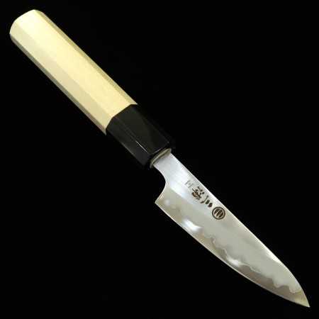 Cuchillo japonés para pelar - MIURA - Acero blanco al carbono teñido No1- Mango octogonal de madera de magnolia- Tamaño: 80mm
