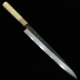 Cuchillo Japonés Yanagiba - MIURA - Serie Itadaki - Acero Blanco no.2 - Kurouchi - Tamaños: 27/30cm
