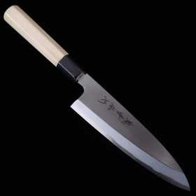 Cuchillo de Funayuki Japonés - SUISIN - Serie de Kisyu Bushin - Acero al carbono blanco No.2 - Tamaño : 19.5cm