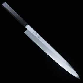 Cuchillo de Yanagiba Japonés - KAGEKIYO - Acero al carbono blanco No.2 - Mango de Madera lacada - Tamaño : 27/30cm