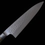 Cuchillo de Chef Gyuto Japonés - TAKESHI SAJI - R2 - Textura martilleada - Mango Membrillero de la China - Tamaño: 21/24cm