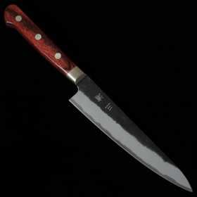 Cuchillo de Cuchillo Petit Japonés - MIURA - Acero azul supercarbono - Acabado Nashiji negro - Tamaño: 13.5cm
