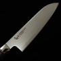 Cuchillo Japonés Santoku - ZANMAI - Serie Revolution - Mango Decagonal - Black Pakka Wood - Acero SPG2 - Tam: 18cm