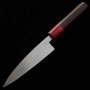 Cuchillo utilitario de bisel único Japonés - MIURA - Acero inoxidable Ginsan - Textura martilleada - Tamaño : 12cm